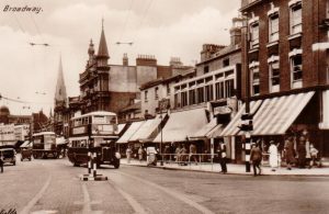 Ealing-Broadway. Lyon's is to the left of Barrett's.