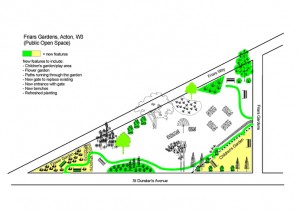 Concept sketch of how the finished garden might look