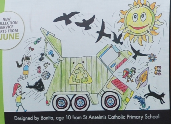 Bonita's winning recycling truck art design
