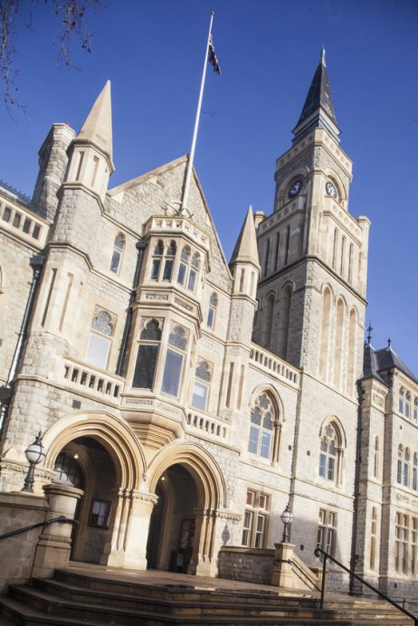 Ealing Town Hall's west wing entrance