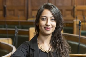 Apprentice Jasmeet Bhurjee in the council chamber