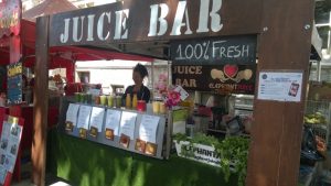 Juice bar at W5 Food Market at Ealing Town Hall