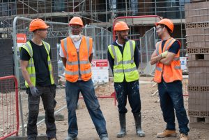 Four of the apprentices working on Havelock estate through Catalyst