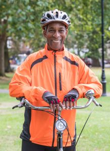 Andy Brathwaite enjoys cycling in the winter