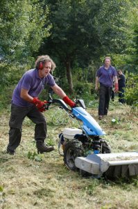 Park ranger James Morton helping to clear the trail