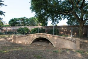 Gunnersbury Park: The sham bridge being restored