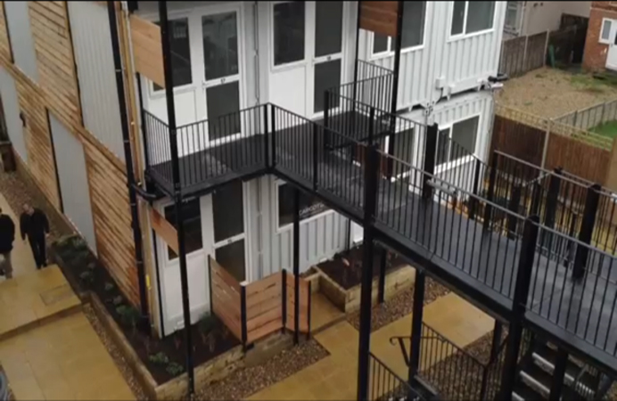 The modular homes at Marston Court, Hanwell