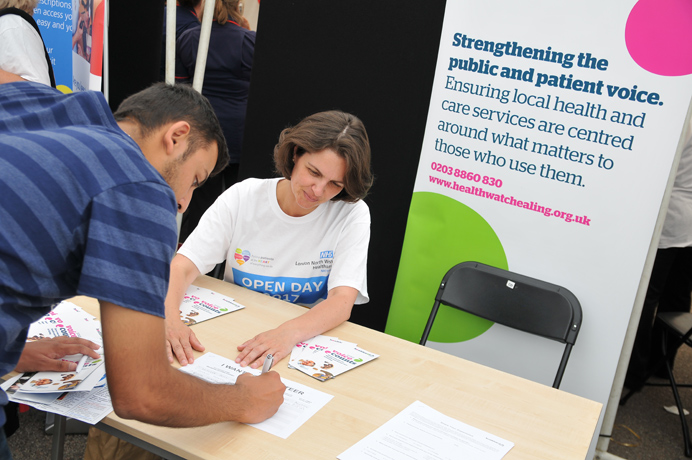 Healthwatch Ealing information stall