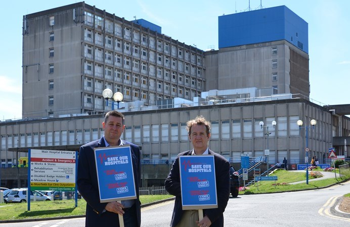 Council leaders Julian Bell and Steve Cowan launch the petition