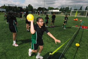 School pupils enjoying the 2017 Street Elite sports festival at Spikes Bridge Park in Southall