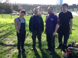 Anna Marie, park ranger Pat and volunteers