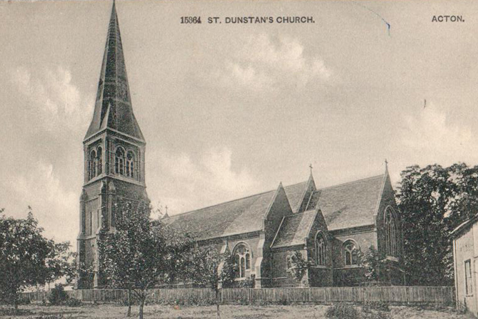 St Dunstan's Church, Acton, in 1900