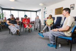 Strength and balance class at Neighbourly Care session