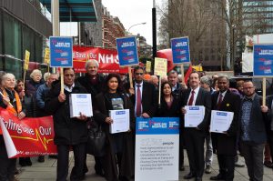 A petition signed by 22,363 residents against plans to close Accident and Emergency departments at Ealing and Charing Cross hospitals is handed to the Department of Health.