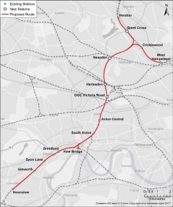 West London Orbital rail route