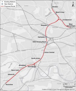 West London Orbital rail route
