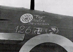Markings on one of the squadron's planes