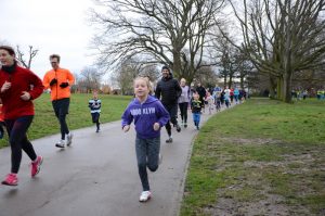 Runners at Acton Junior Parkrun