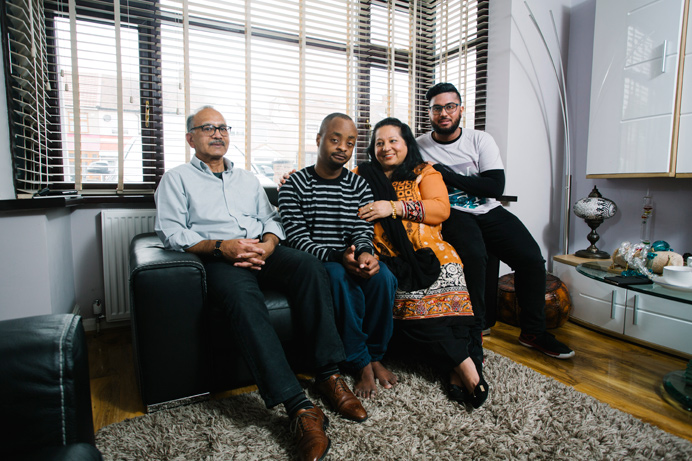 Mr and Mrs Hussain with Rahem and Asad