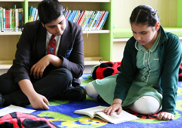 Featherstone High pupils have been helping Clifton Primary pupils