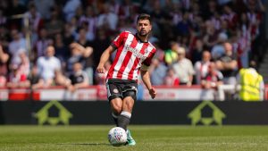 Yoann Barbet of Brentford in action at Griffin Park