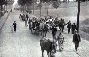 Fleeing Belgian refugees 1914