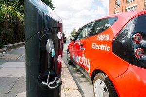 Electric car and charge point