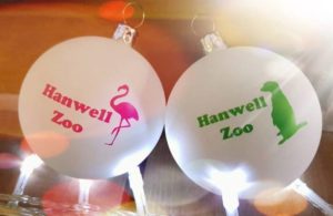 Christmas baubles at Hanwell Zoo