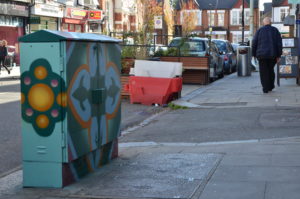 Street art to brighten up West Ealing - electrical box painted