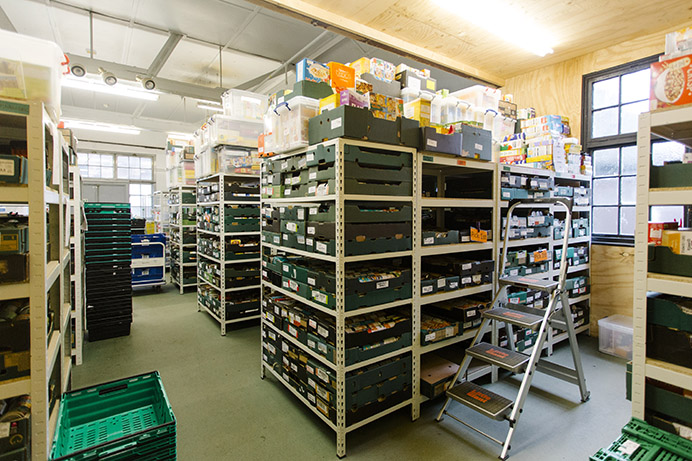 Ealing Foodbank's warehouse in Hanwell