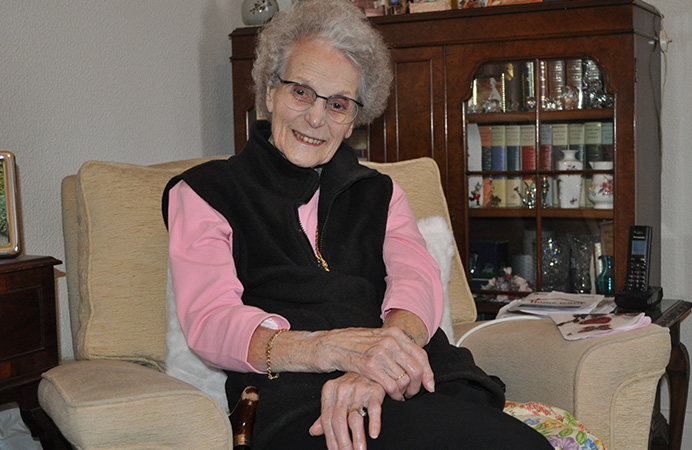 Violet Chapman has benefited from the council's reablement service after a fall