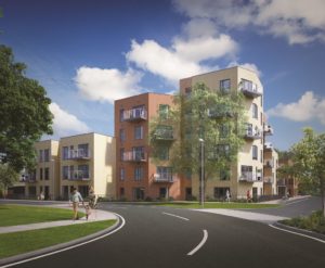 Artist's impression of part of Copley estate