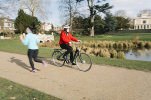 Summer of Cycling - cyclist in Walpole Park