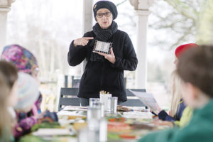 Mosaic making with local artist