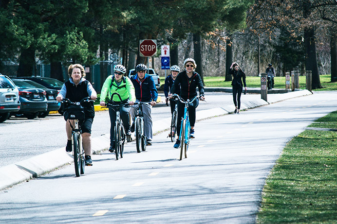 Two-way cycle track similar to the one being built along the A40