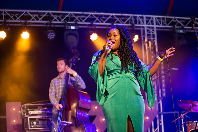 Zara McFarlane performing at Ealing Summer Festivals 2018