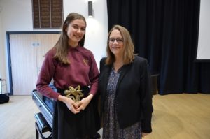Elise presented her award from Rosalind