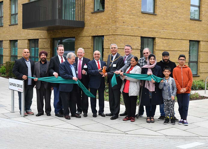 Ribbon cutting at Southall Waterside