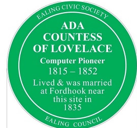 Ada Countess of Lovelace plaque