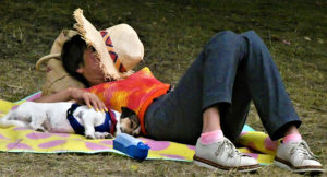 C - Relaxing in the sun at Ealing Blues Festival, by Chris Wilkie