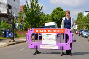 Road closed sign - Play Streets Ealing