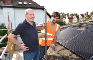 All smiles while installing clean energy options