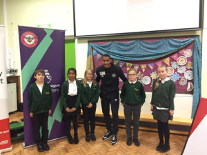 Black History Month: Visit by footballer to school
