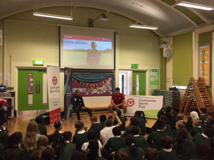 Black History Month - footballer visits school