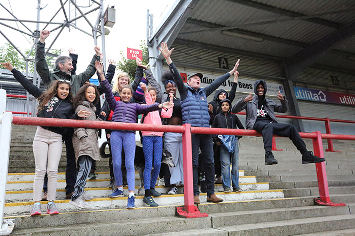 Workshop for young carers with Brentford FC's psychologist. World Mental Health Day