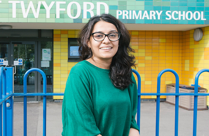 Kanika Gangwani started working as a teaching assistant at West Twyford Primary School after completing two adult learning courses
