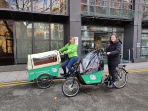 Cargo bikes are available to borrow