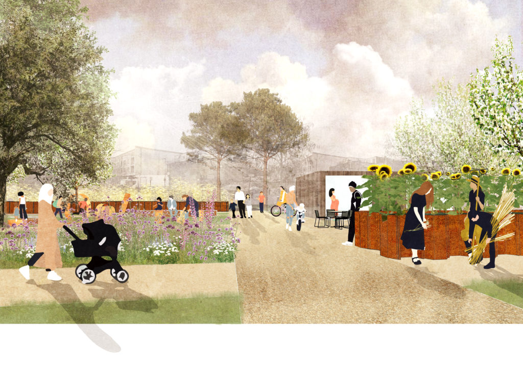 Artists impression of a community garden