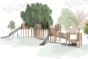 Artist impression of Dean Gardens play area