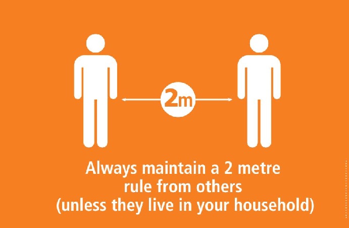 Covid 2 metre social distancing rule